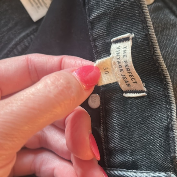 Madewell Dark wash Perfect vintage denim black jeans size 30 ladies straight - Picture 6 of 12